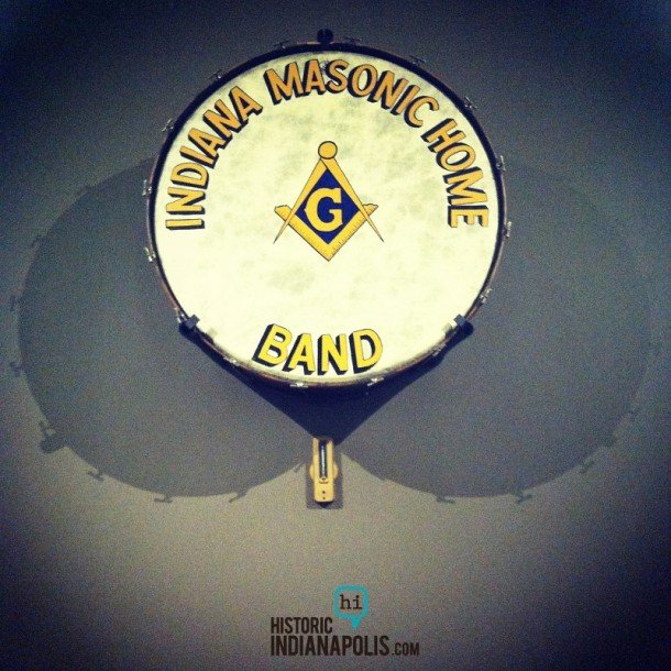 Indiana Masonic Home Band Drum on Wall